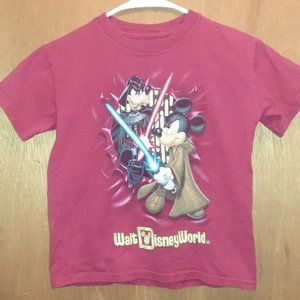 Boys Star Wars Disneyland Tee Short Sleeve Tee Shirt Red Size XS